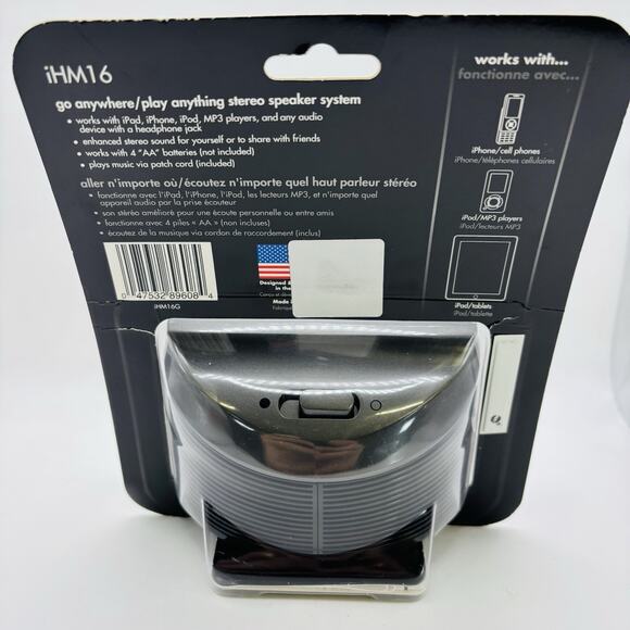 NEW iHome iHM16 Stereo Speaker System Dock for iPhone, iPad, MP3 Players, Phones - Picture 2 of 10